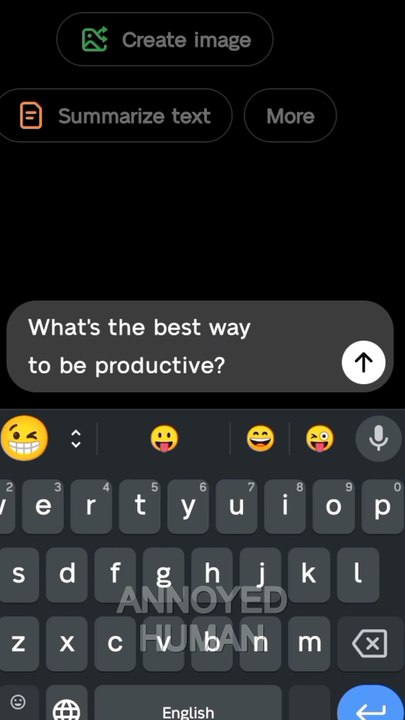 Want to be productive One word Work. 😭