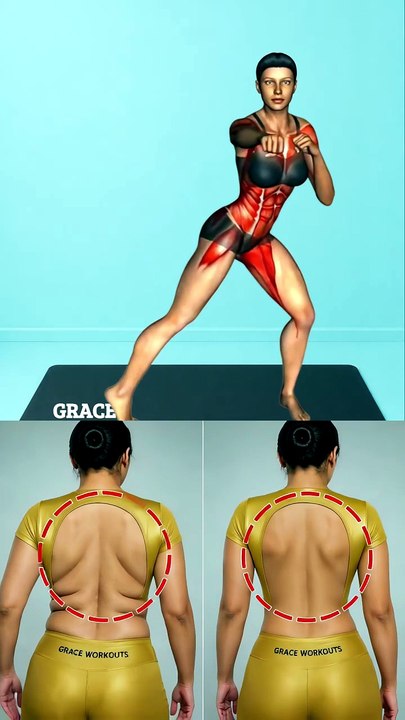 🔥 Tighten & Strengthen Your Back! 💪✨ Try these simple moves to tone your back, improve strength, and build confidence—one workout at a time! ❤️  #BackWorkout #BackExercises #UpperBodyWorkout #WomenWhoWorkout #Home