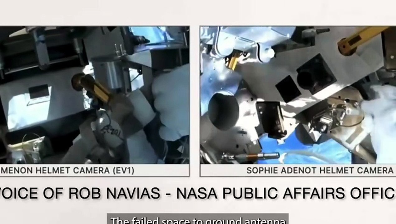 Spacewalkers ran out of time to complete instal...