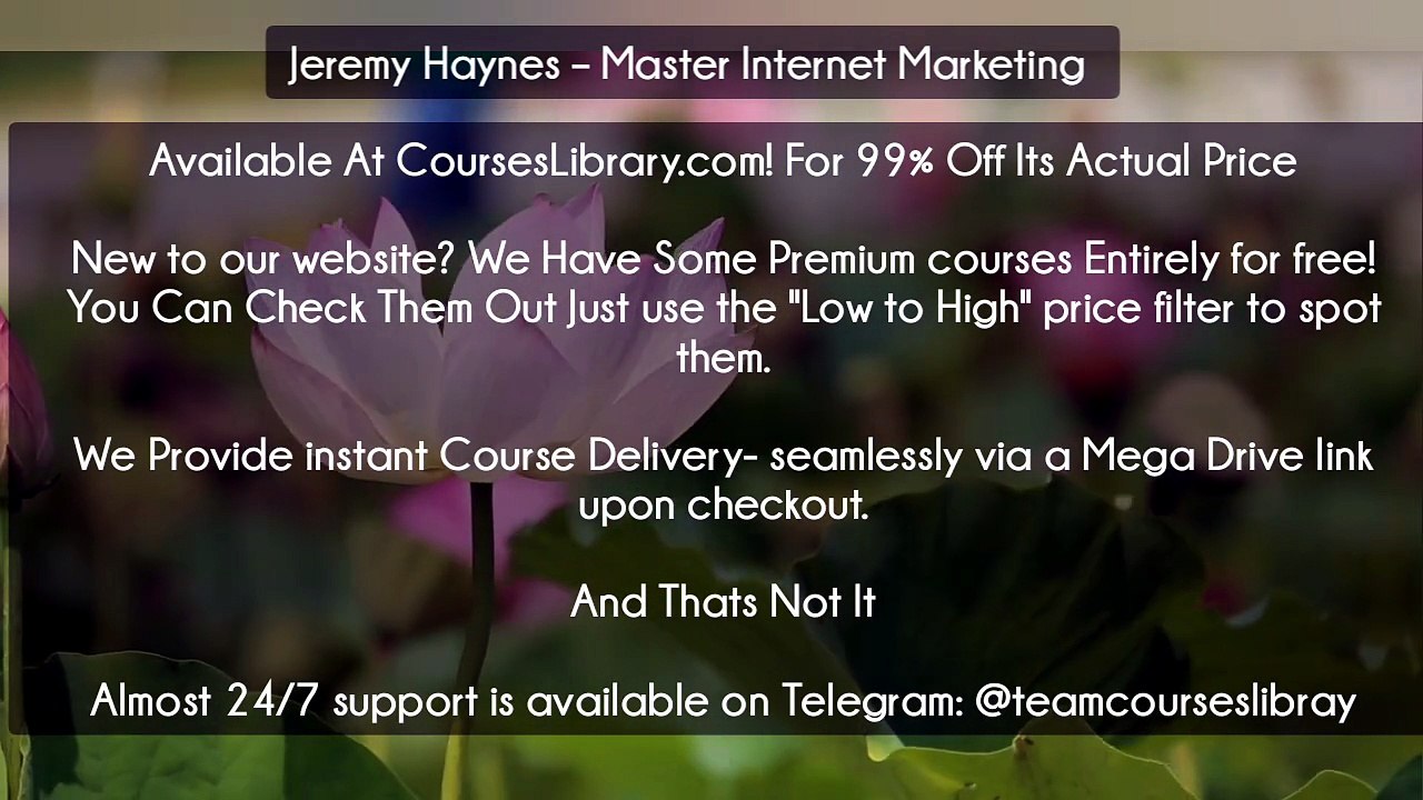 (Courseslibrary.com)Jeremy Haynes – Master Inte...