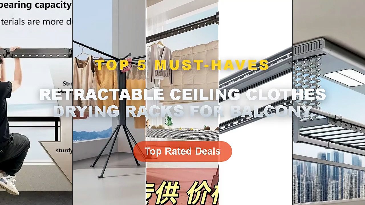 Don't Buy Retractable Ceiling Clothes Drying Racks For Balcony Before Watching This! - Smart Balcony Ceiling Invisible C...