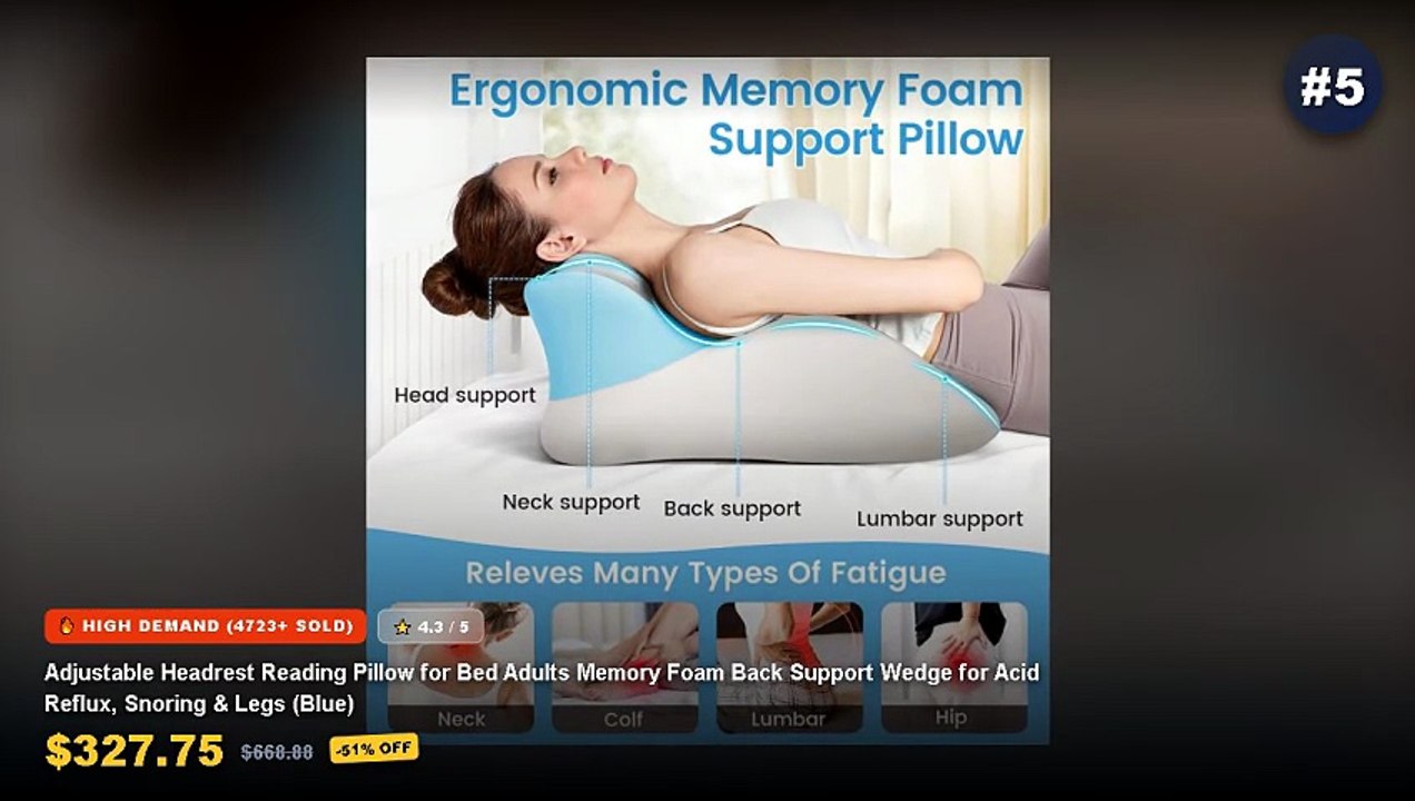 Don't Buy Bed Wedge Reading Pillows With Arm Su...