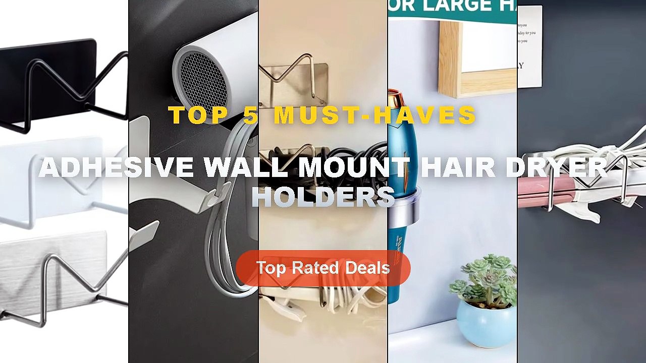 Best Adhesive Wall Mount Hair Dryer Holders on...