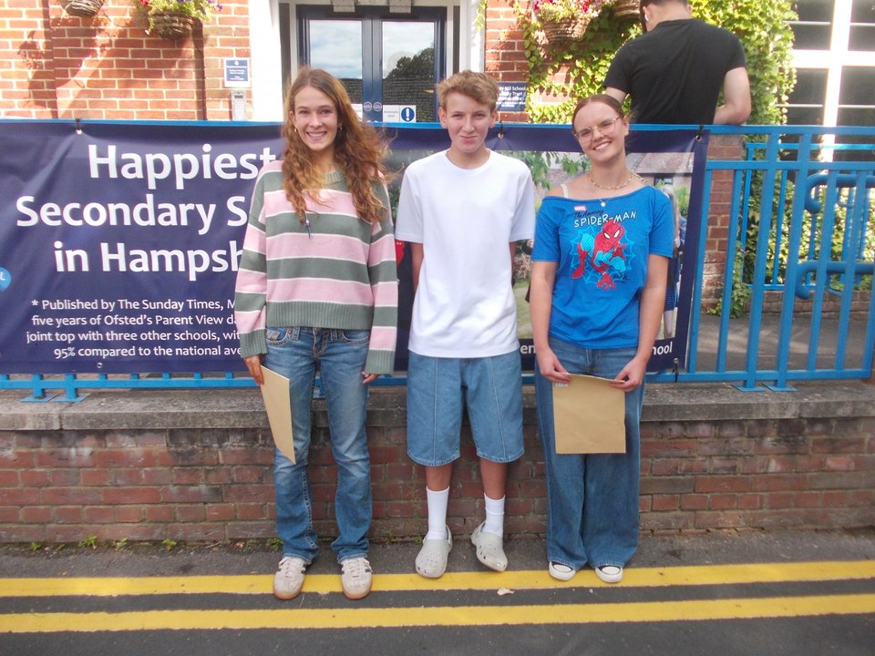 Amery Hill School students Rose Bridger, Ollie...