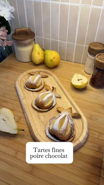 Tarte fine poire chocolat