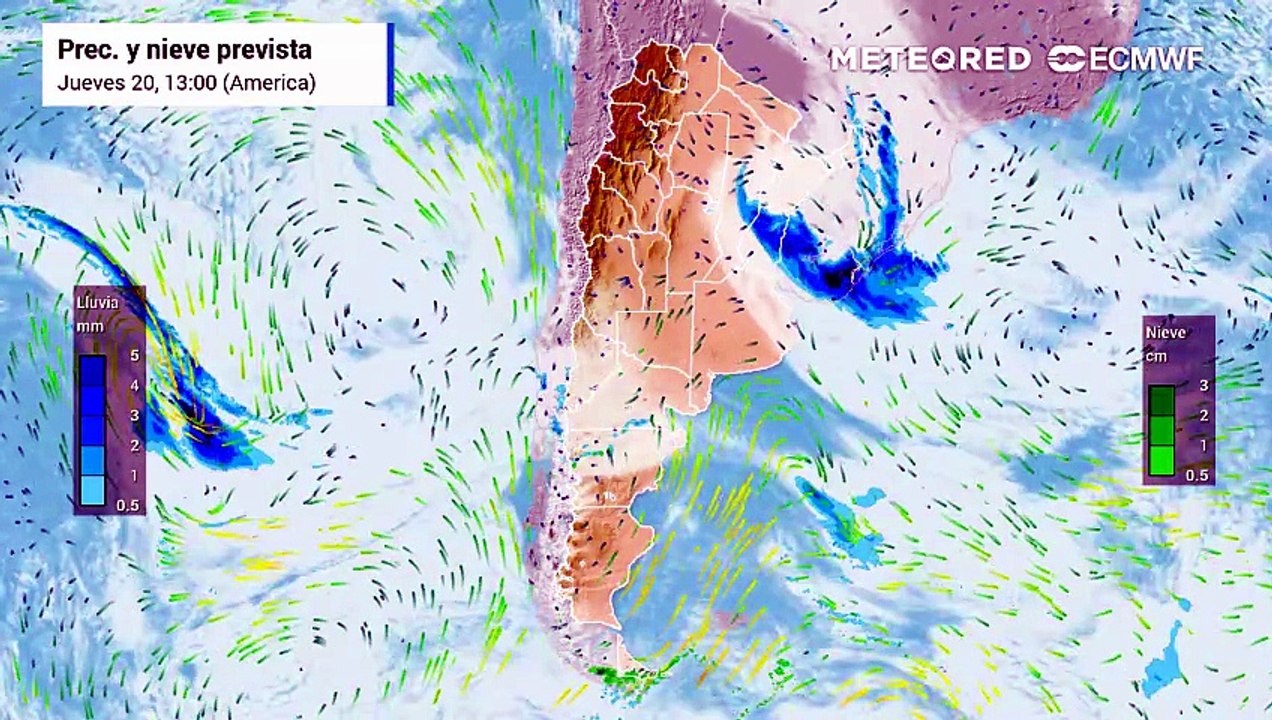 Llega un fin de semana muy frío a Argentina: 12 °C bajo la media, máximas bajo cero y ráfagas de 70 km/h