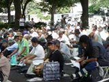 Messe en plein air dans le parc d'Ueno