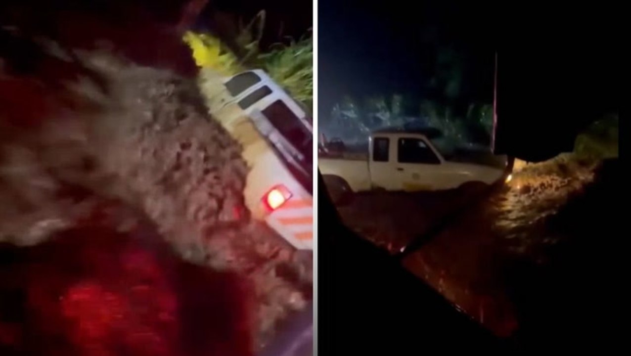 Paramedics rescued after getting caught in hurricane flooding