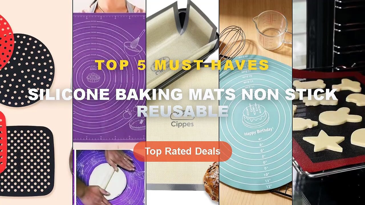 Top 5 Best Silicone Baking Mats Non Stick Reusa...