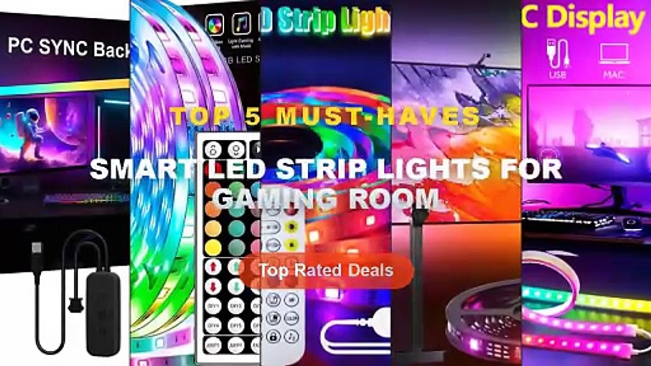 Smart LED Strip Lights For Gaming Room: Top 5 B...