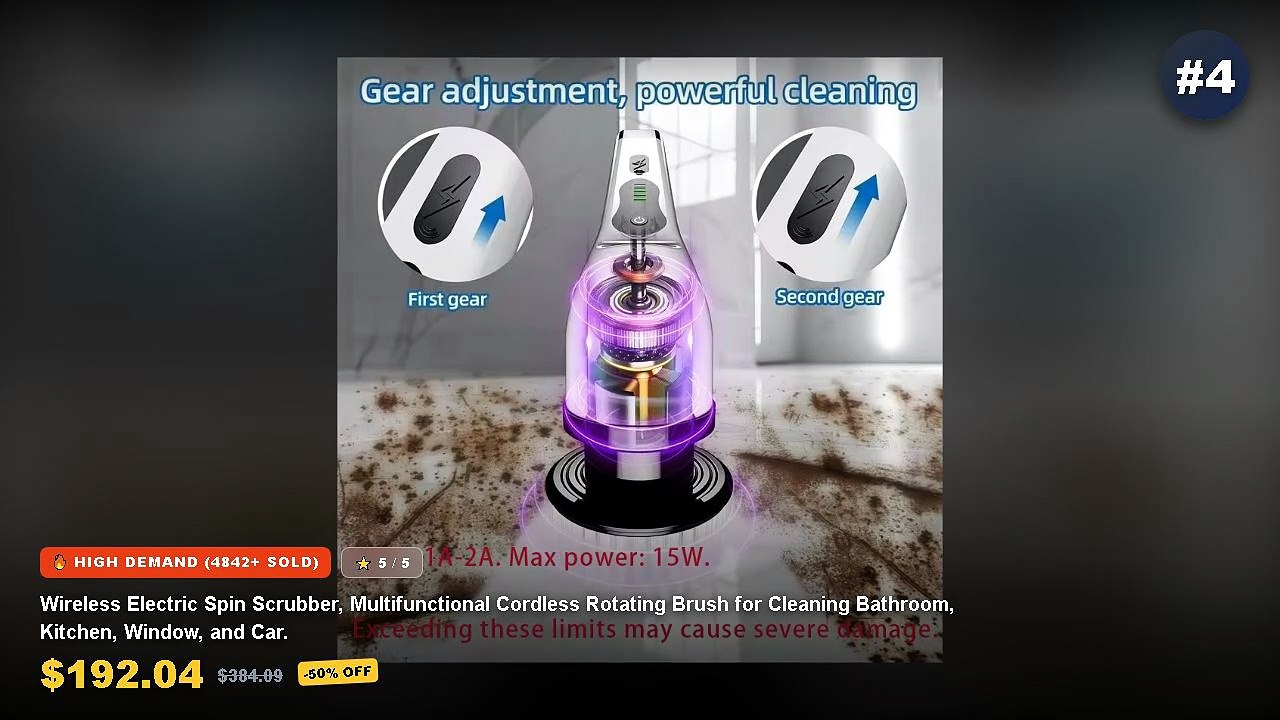 Cheap & Best Electric Spin Scrubbers For Bathroom Cleaning Cordless Unboxing & Review - Electric Spin Scrubber, Bathroom...