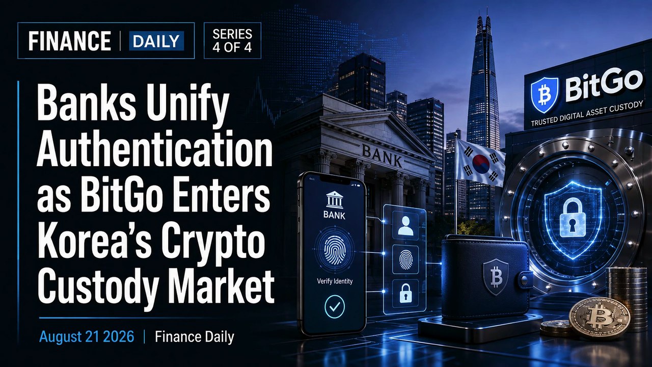Banks Unify Authentication as BitGo Enters Korea's Crypto Custody Market | August 21 2026