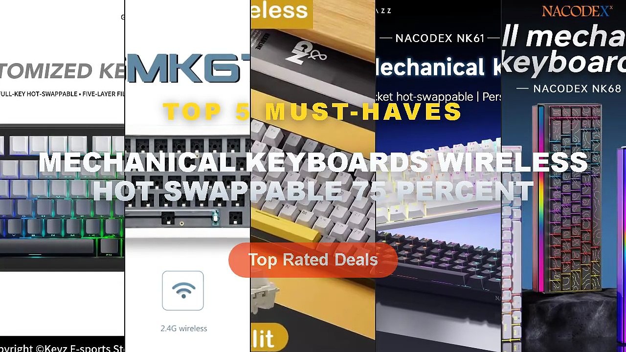 Amazing Mechanical Keyboards Wireless Hot Swappable 75 Percent You Need To See - New Ajazz Nacodex Nk68 Mechanical Keybo...