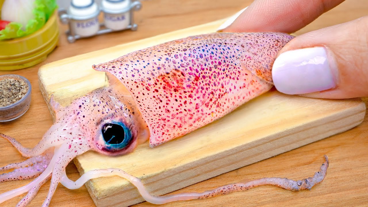 So Tasty Miniature Cooking Squid Idea 🦑 Delicious Stuffed Squid with Rice and Cheese Recipe Tutorial