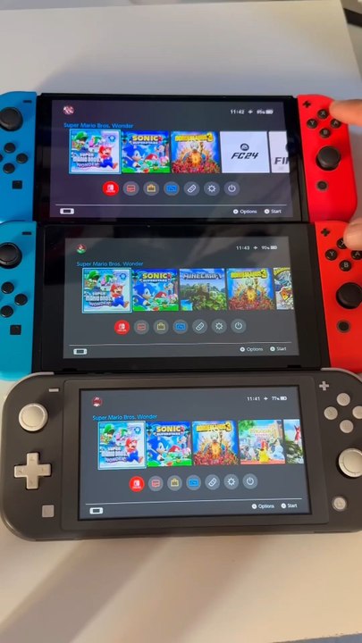 Super Mario Bros. Wonder - Switch Lite vs Stand...
