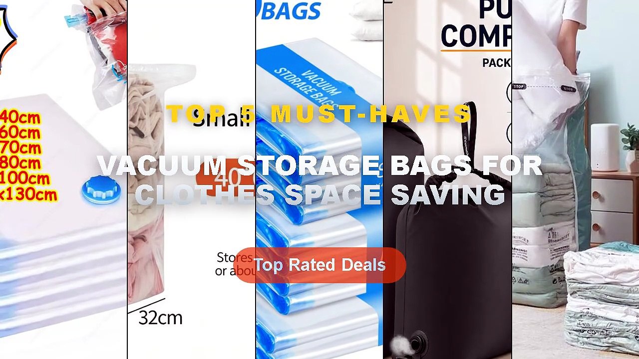 Best Vacuum Storage Bags For Clothes Space Saving on AliExpress | Review - No Need Pump Vacuum Bags Large Plastic Storag...