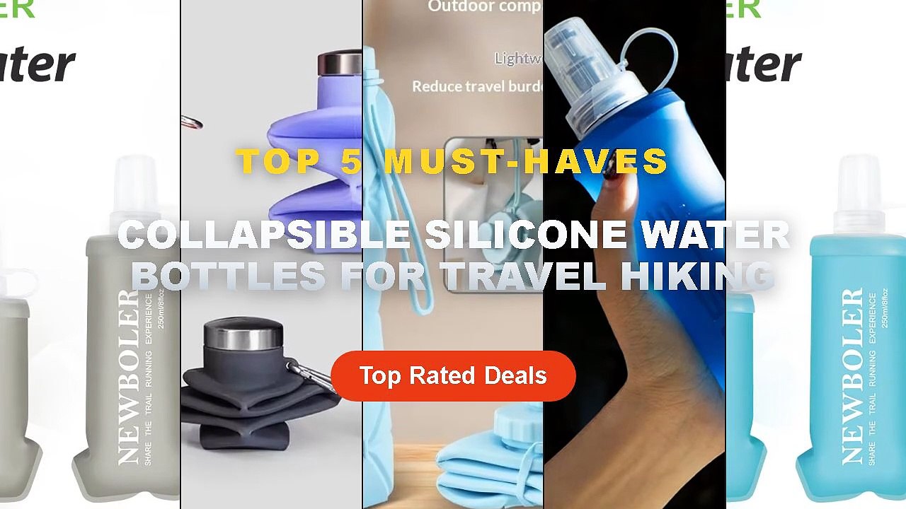 Collapsible Silicone Water Bottles For Travel H...