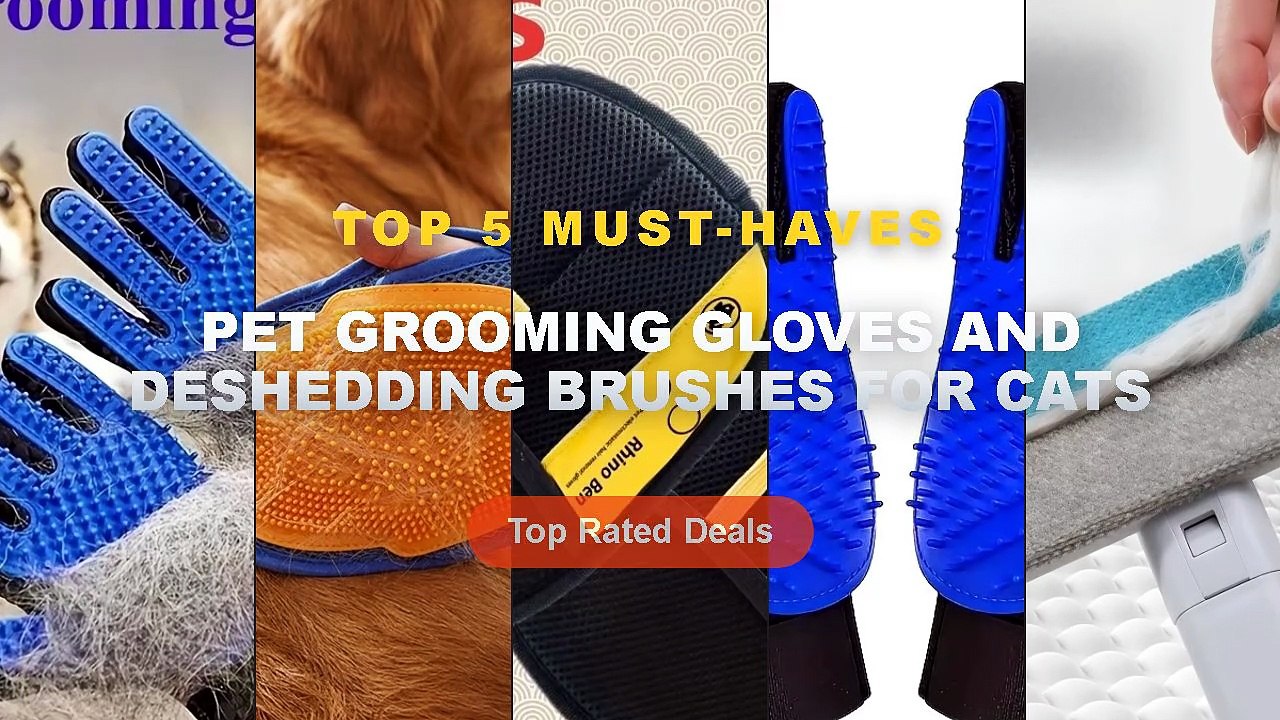 Best Pet Grooming Gloves And Deshedding Brushes...