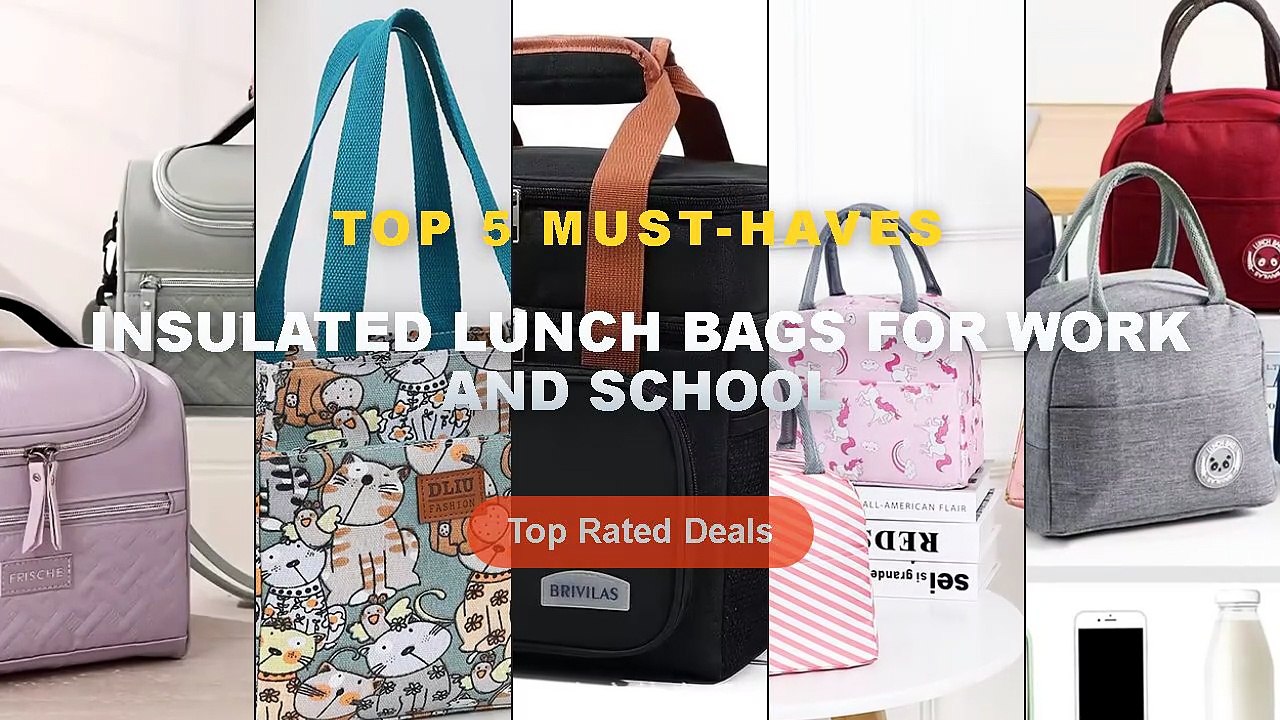 Amazing Insulated Lunch Bags For Work And School You Need To See - Lunch Bag Insulated Cooler Bag Women and Men Reusable...