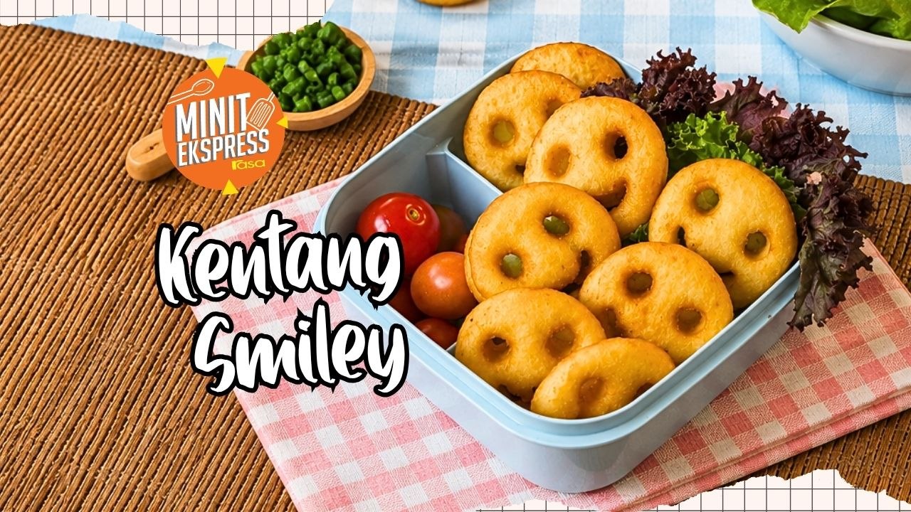 Resipi Kentang Smiley Homemade. Sedap, Mudah & Tak Guna Banyak Bahan