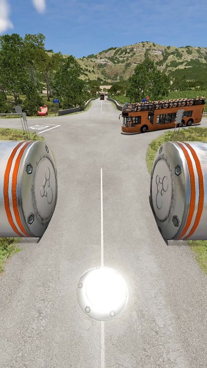 BeamNG.drive Extreme Bus Crash on Mountain Road | Realistic Gameplay