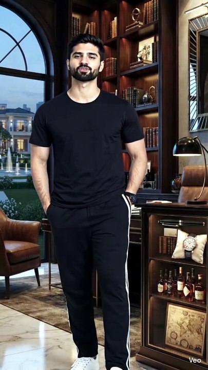 Stylish Black Tracksuit & T-Shirt Look | Get Yo...