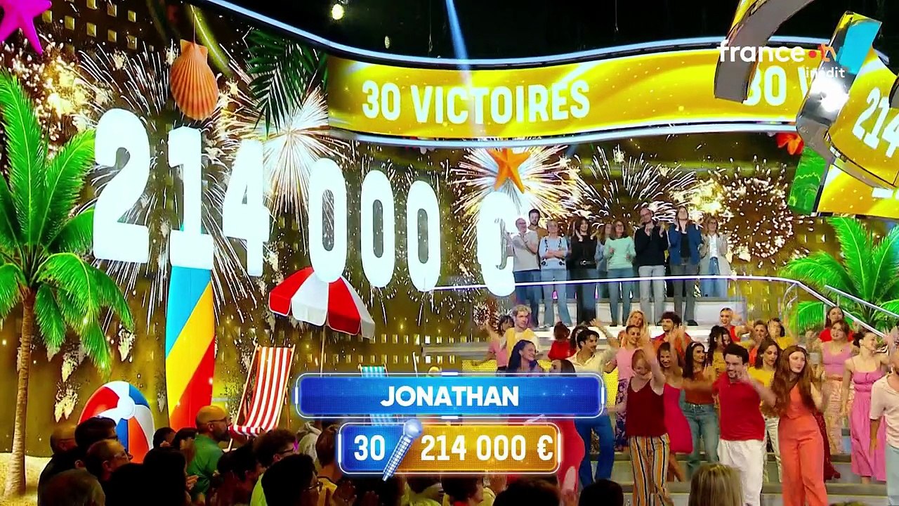 Jonathan a été rejoint par son épouse au moment de sa qualification pour les Masters de N'oubliez pas les paroles.