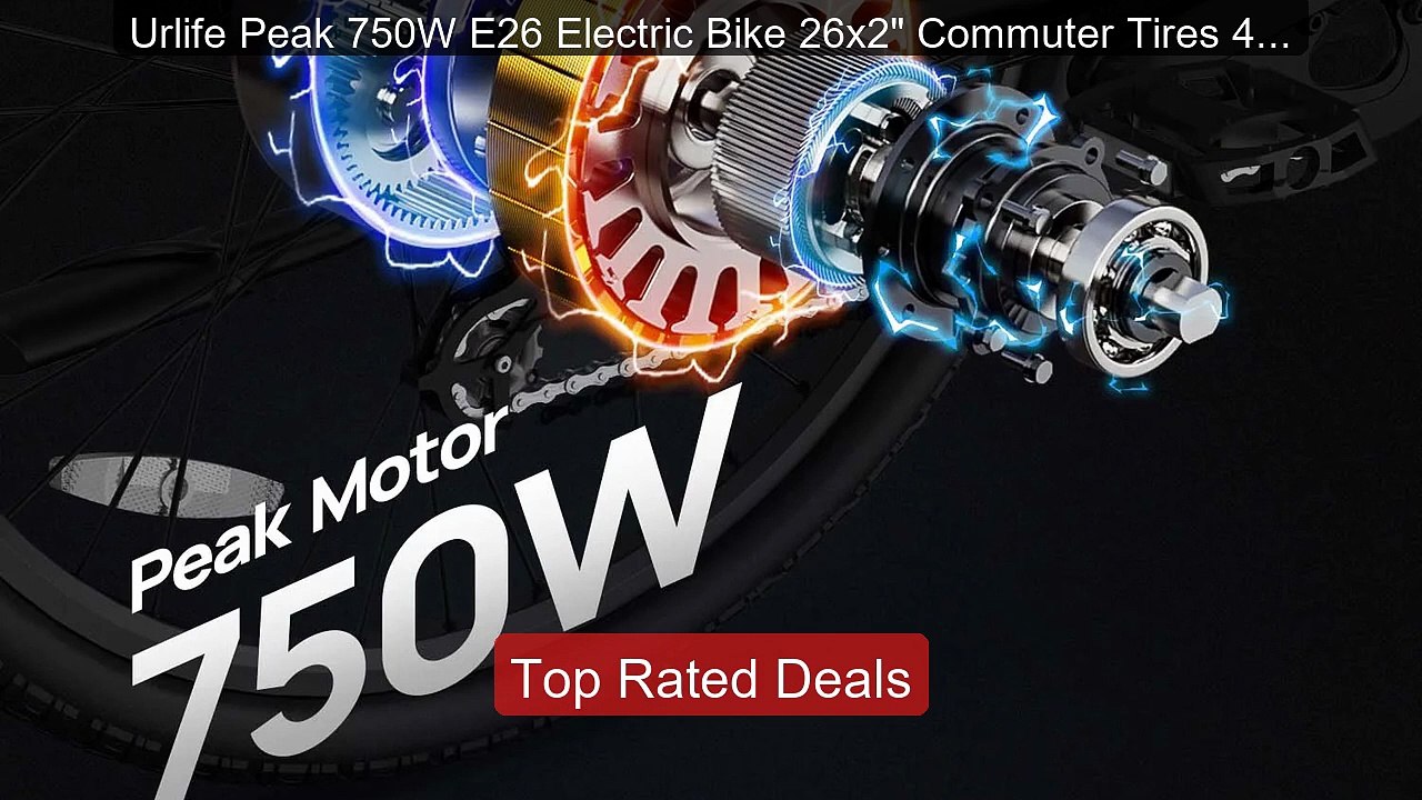 Urlife Peak 750W E26 Electric Bike 26x2" Commuter Tires 48V 10... -- Best Buy 2026 | Great Quality!