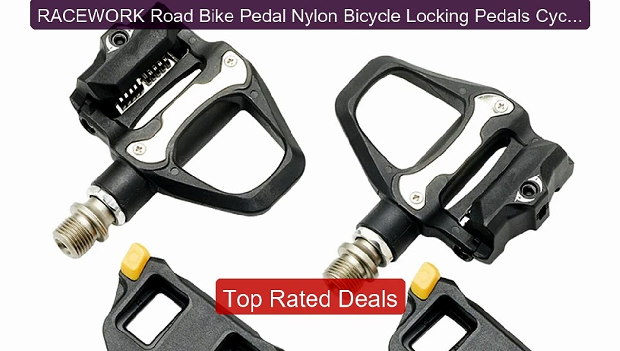 RACEWORK Road Bike Pedal Nylon Bicycle Locking...