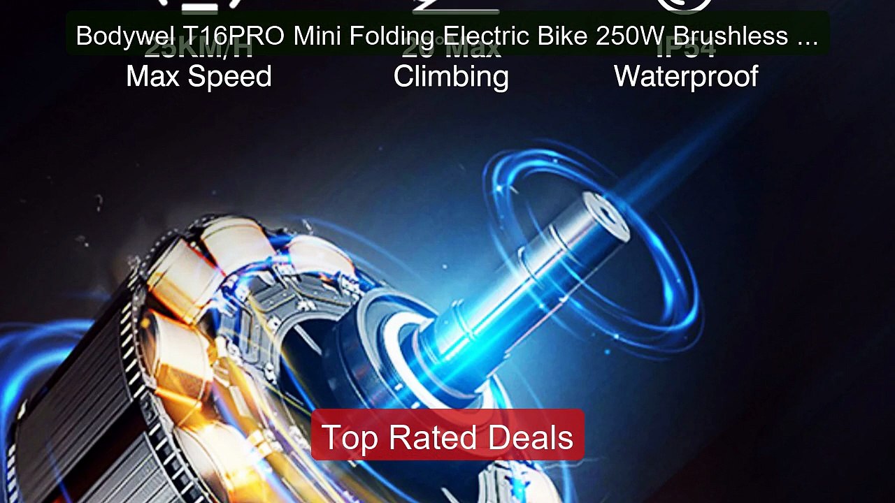 Bodywel T16PRO Mini Folding Electric Bike 250W Brushless Moto... -- Amazing Value 2026 | Must Have!