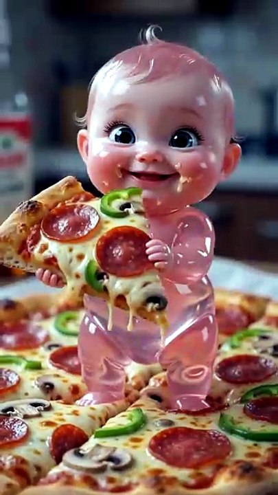 🍕 Giant Pizza vs Jelly Baby Girl 😂🧀 | The Cheese Pull Was INSANE!