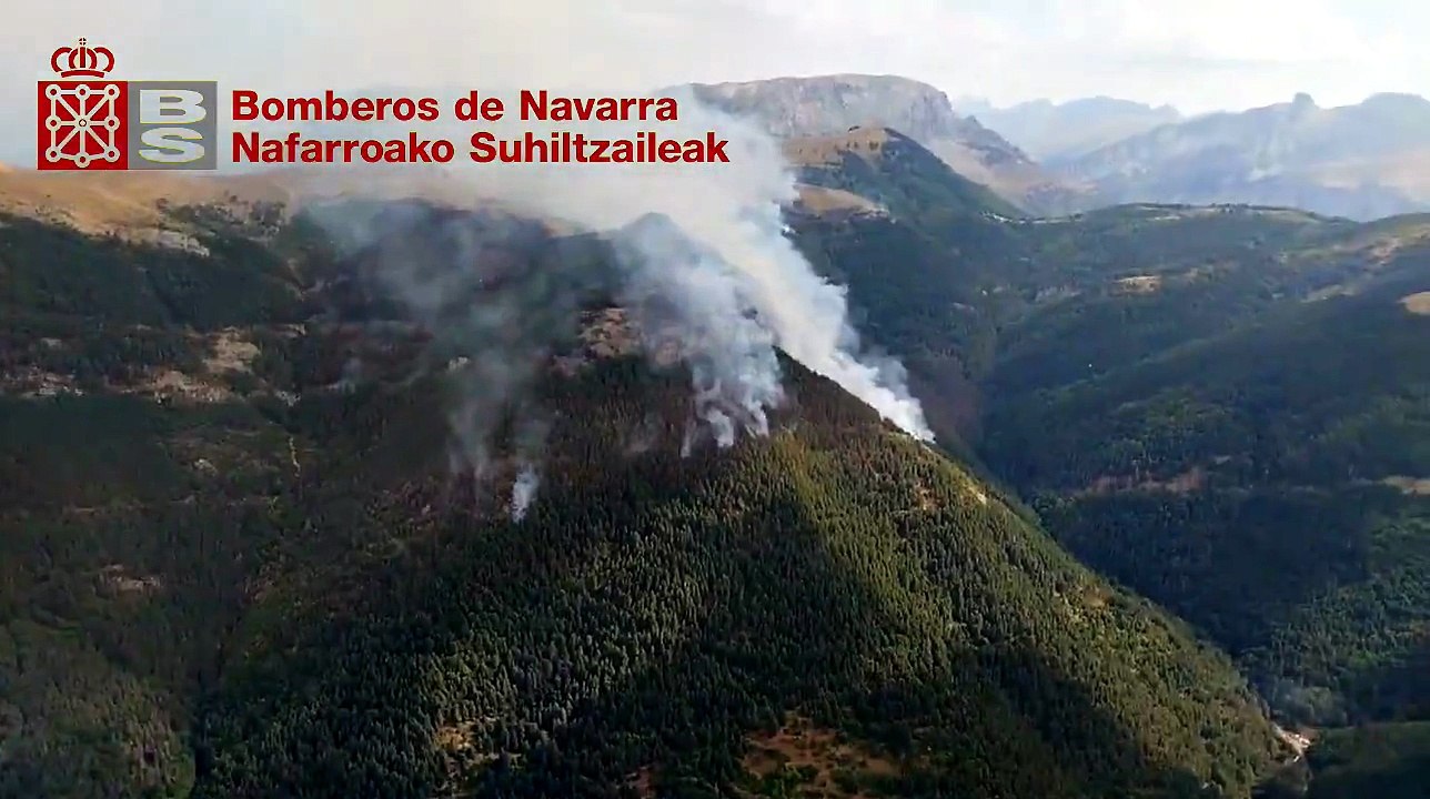 Incendio en Urzainqui (Navarra)