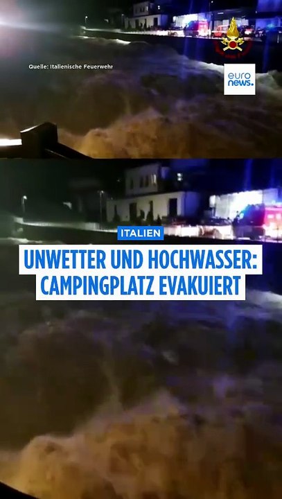 Überschwemmungen im Norden von Italien: Camping...