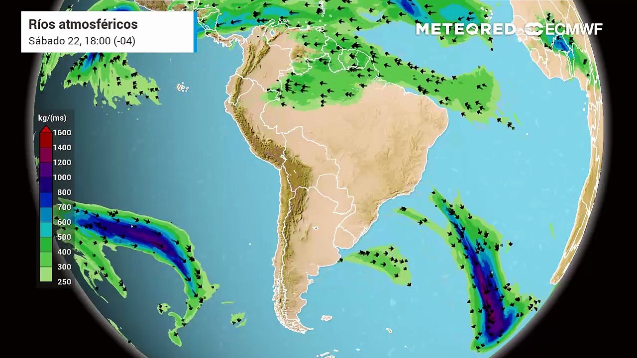 Río atmosférico y frentes traerán lluvias a Chile