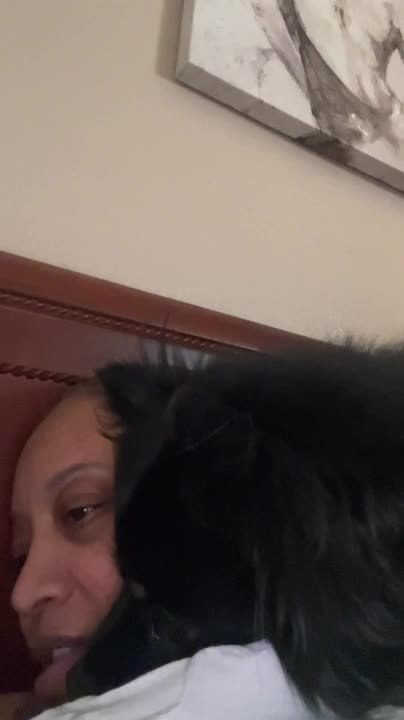 Dog Cuddles Up to Woman Just as She Starts Reco...