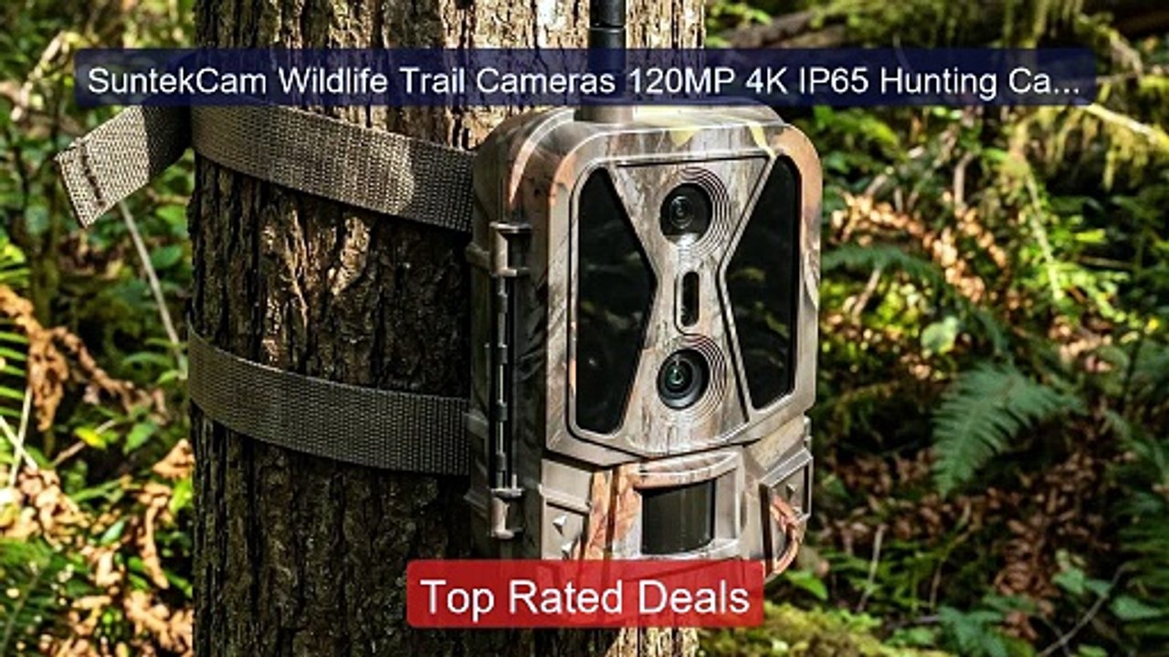 SuntekCam Wildlife Trail Cameras 120MP 4K IP65...