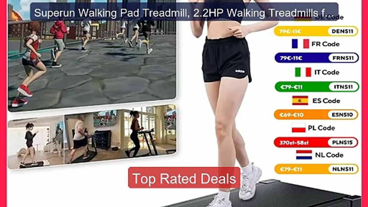 Superun Walking Pad Treadmill, 2.2HP Walking Tr...