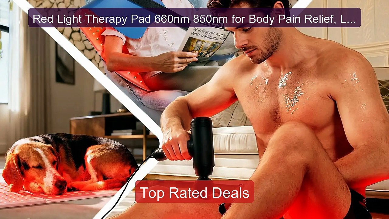 Red Light Therapy Pad 660nm 850nm for Body Pain...