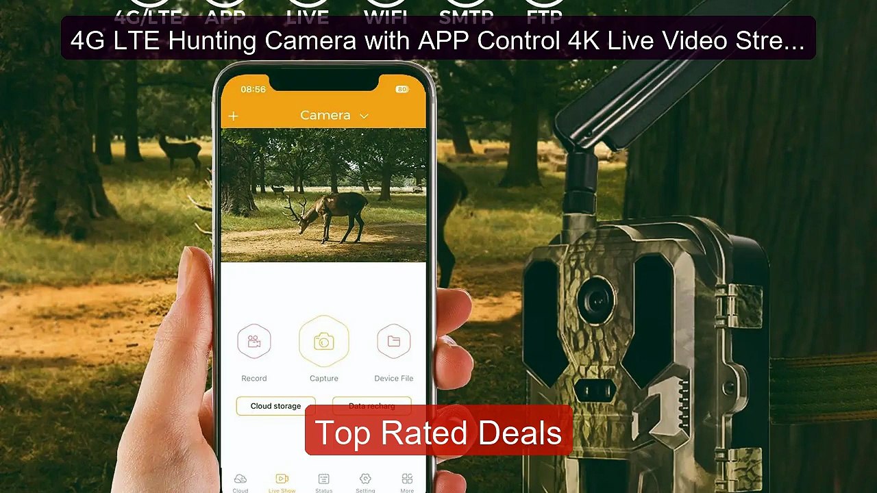4G LTE Hunting Camera with APP Control 4K Live Video Stream Cl... -- Best Buy 2026 | Great Quality!