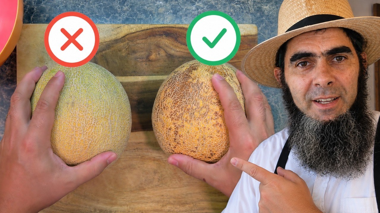 How to Pick a Sweet and Juicy Cantaloupe Melon... 5 Things to Look For