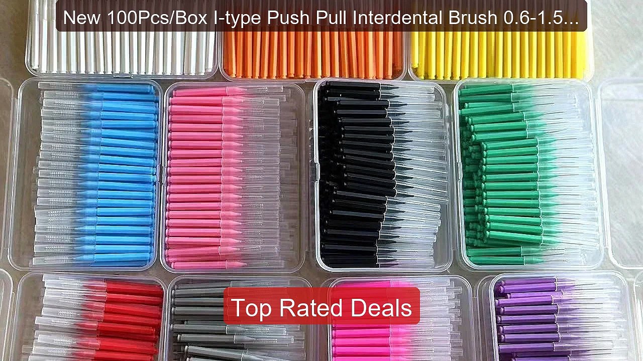 New 100Pcs/Box I-type Push Pull Interdental Brush 0.6-1.5Mm C... -- Amazing Value 2026 | Must Have!
