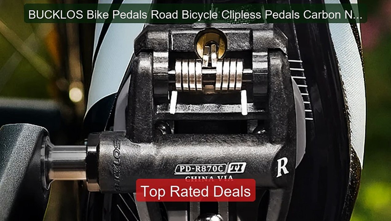 BUCKLOS Bike Pedals Road Bicycle Clipless Pedal...
