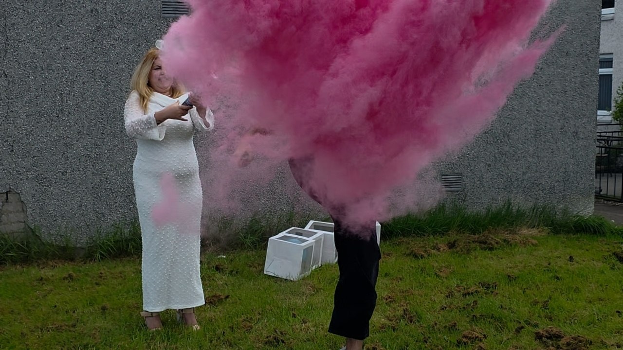 Gender Reveal Party Features Football Kick That...