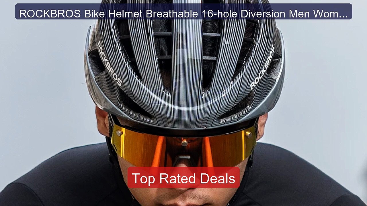 ROCKBROS Bike Helmet Breathable 16-hole Diversion Men Women Cyclin... -- Best Deal 2026 | Shop Now!