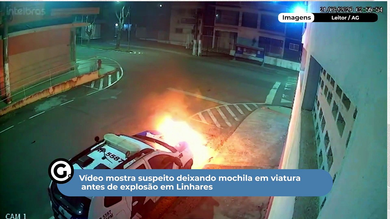 Vídeo mostra suspeito deixando mochila em viatu...