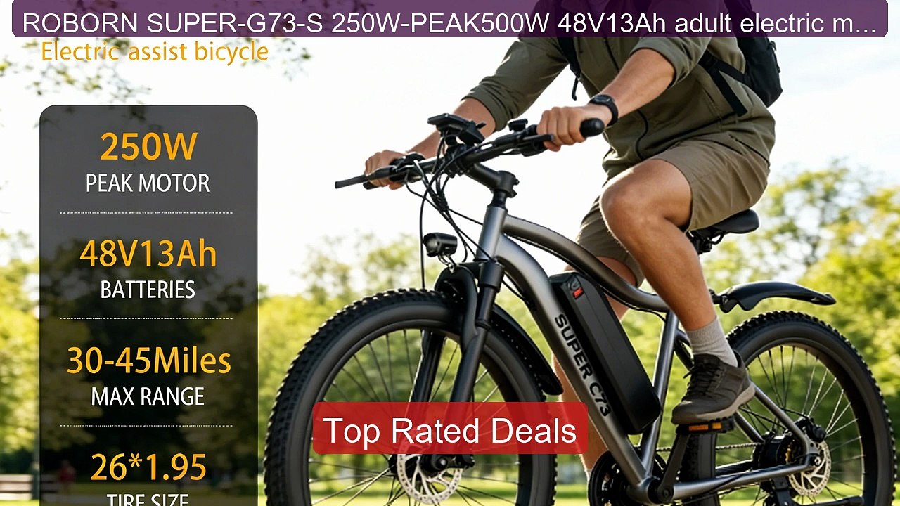 ROBORN SUPER-G73-S 250W-PEAK500W 48V13Ah adult electric mountain b... -- Best Deal 2026 | Shop Now!