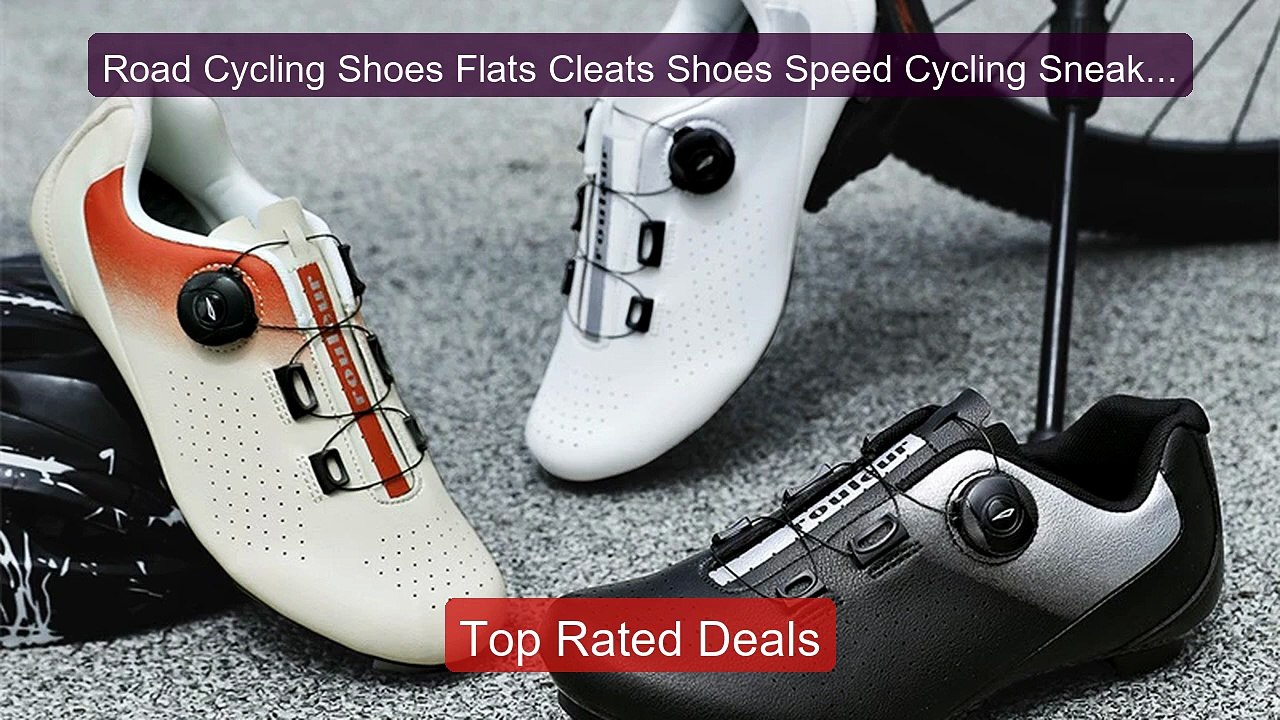 Road Cycling Shoes Flats Cleats Shoes Speed Cyc...