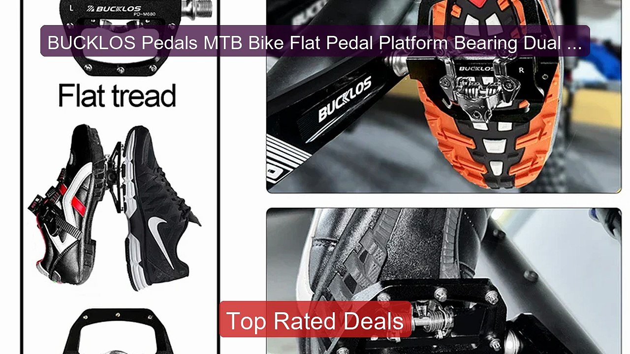BUCKLOS Pedals MTB Bike Flat Pedal Platform Bea...