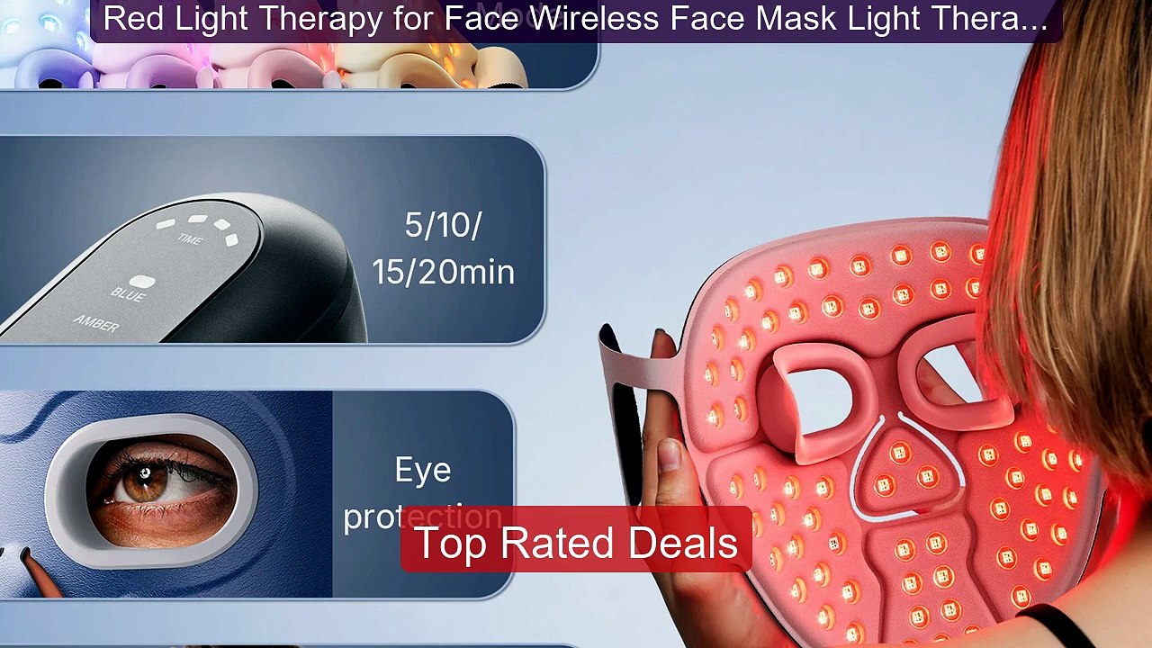 Red Light Therapy for Face Wireless Face Mask Light Therapy 85... -- Hot Deal 2026 | Limited Offer!