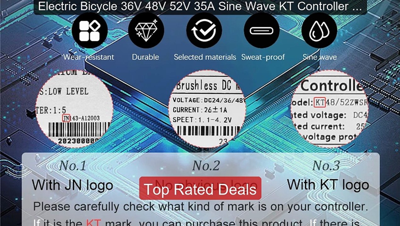 Electric Bicycle 36V 48V 52V 35A Sine Wave KT C...